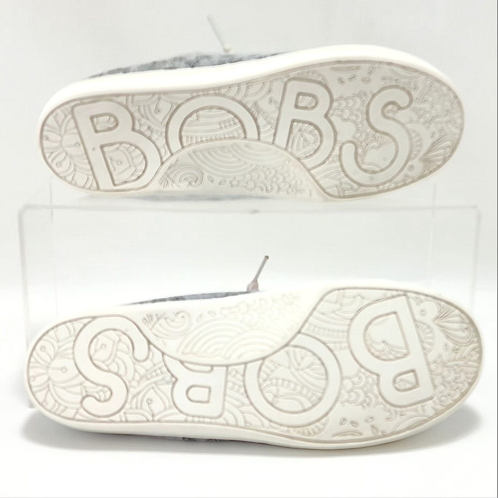 BOBS BY SKETCHERS - Slip-on sneakers, cats, gray/black, size 7.5 - Picture 6 of 10